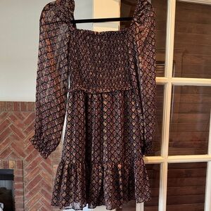 Floral Long Sleeve Dress Size Small